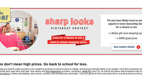 Meijer 'Sharp Looks' Contest Display Ad