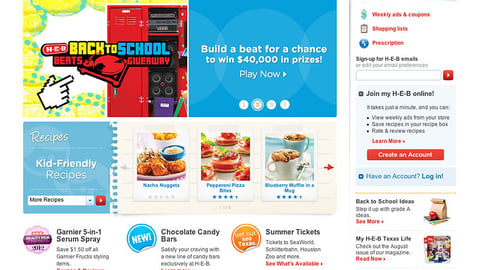 H-E-B 'Back To School Beats' Carousel Ad