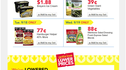 Jewel-Osco 'Gotta Love Great Deals' Email