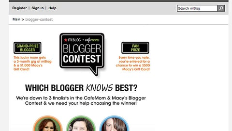 Macy's mBlog 'Blogger Contest' Post