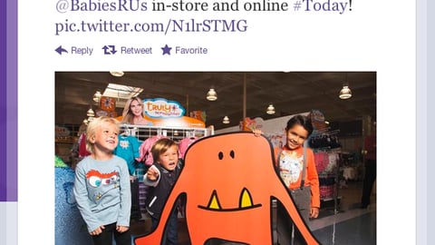 Babies "R" Us 'Truly Scrumptious' Twitter Update