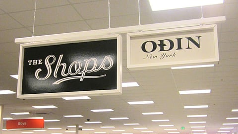 Target 'Odin New York' Ceiling Sign