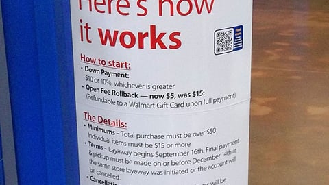 Walmart 'Layaway' Standee