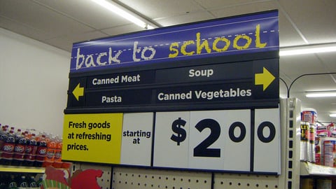 Dollar General 'Back to School' Endcap Header
