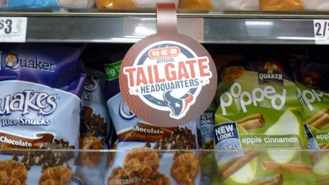 H-E-B 'Tailgate Headquarters' Shelf Dangler