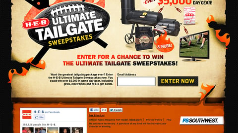 H-E-B 'Ultimate Tailgate' Home Page