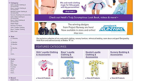 Babies "R" Us 'Truly Scrumptious' Landing Page