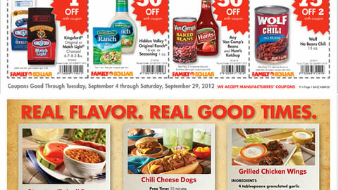 Family Dollar Football Grilling Circular
