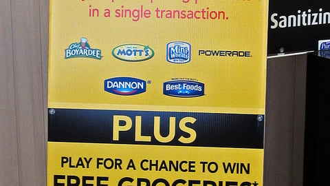 Albertsons 'Free Groceries' Standee