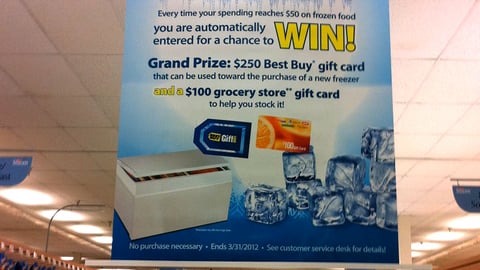 A&P 'Frozen Food Month' Ceiling Banner