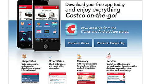 Costco Mobile App Informational Page