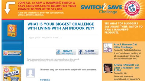 Arm & Hammer Cat Litter Facebook Ad