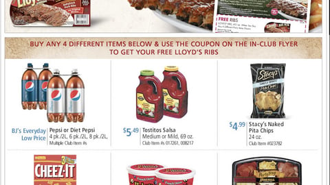 BJ's 'Free Lloyd's Ribs' Email
