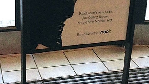 Barnes & Noble 'Believe in Reading' Stanchion Sign