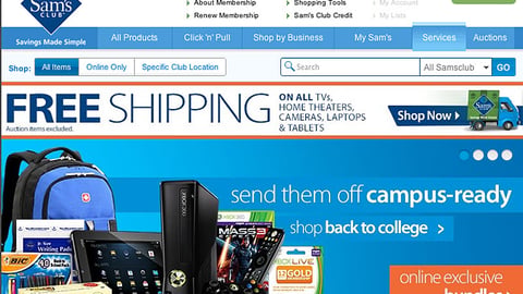 Sam's Club 'Back to College' Carousel Ad