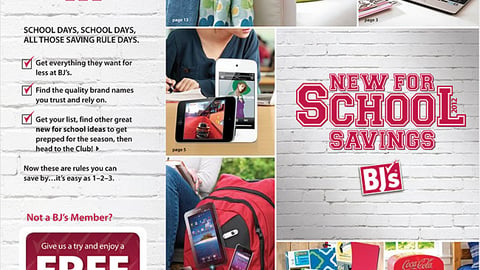 BJ's 'New for School Savings' Digital Catalog Cover