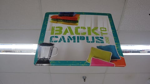 Kmart 'Back to Campus' Ceiling Sign