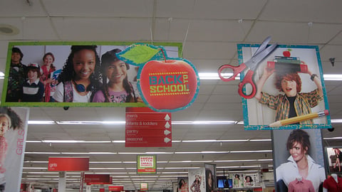Kmart Back to School Ceiling Signs