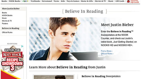 Barnes & Noble 'Believe in Reading' Promotional Page