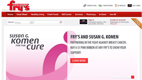 Fry's 'Komen for the Cure' Carousel Ad