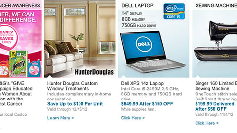 Costco P&G 'Breast Cancer Awareness' Email Feature