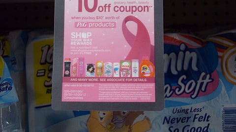Kmart P&G Pink Shelf Sign