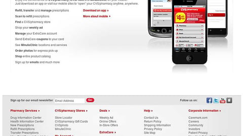 MyCVS On the Go Webpage