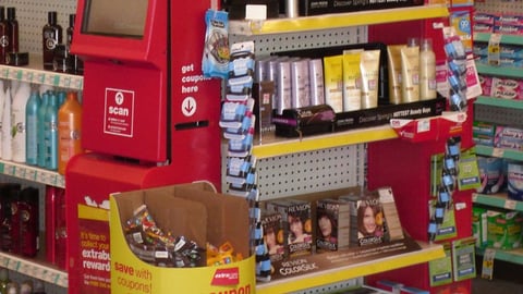 M&M's CVS 'Coupon Center' Dump Bin
