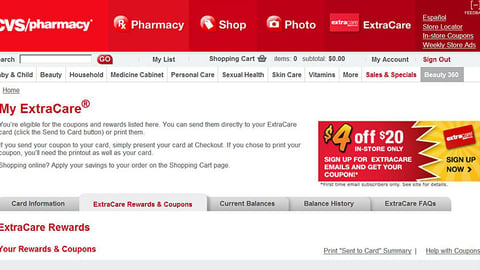 CVS 'My ExtraCare' Microsite