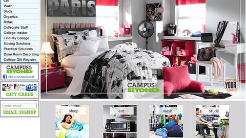 Bed Bath & Beyond 'Campus & Beyond' Microsite