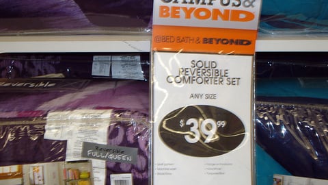 Bed Bath & Beyond 'Campus & Beyond' Price Label
