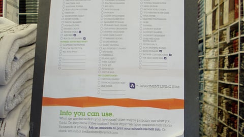 Bed Bath & Beyond 'Campus & Beyond' Counter Card