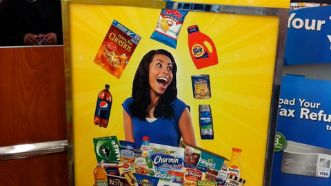 Kroger 'Cart Buster' Stanchion Sign