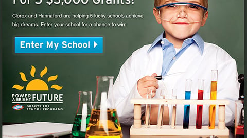 Clorox 'Hannaford Helps Schools' Home Page