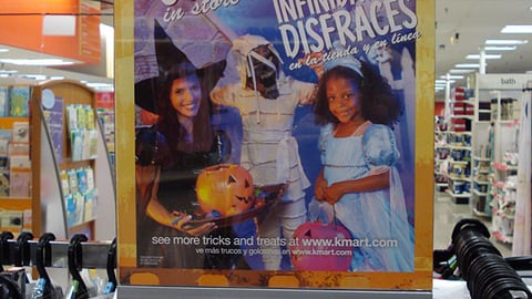 Kmart 'Countless Costumes' Rack Sign
