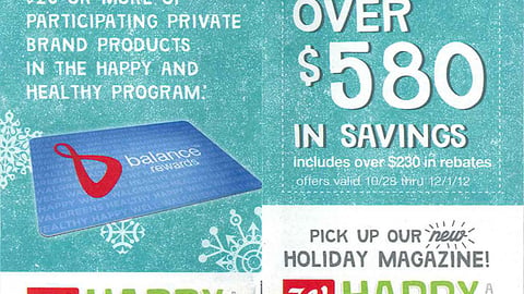 Walgreens November 2012 Coupon Book Cover