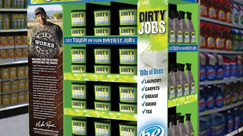 Walmart Dirty Jobs Endcap Rendering