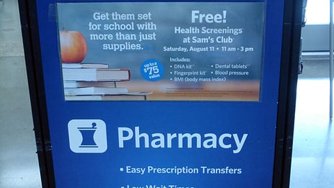 Sam's Club 'Free Health Screenings' Stanchion Sign