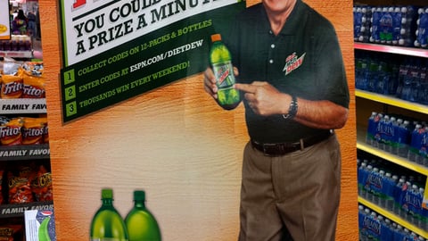 Diet Mountain Dew 'Fuel the Frenzy' Case Standee