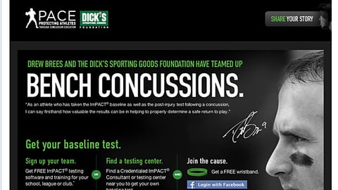 Dick's 'Bench Concussions' Facebook Tab