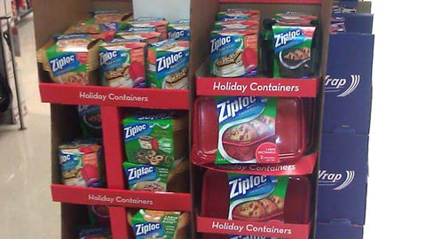 Ziploc Holiday Shipper