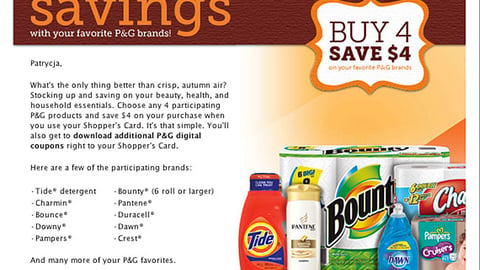 P&G Kroger 'Fall into Savings' Email