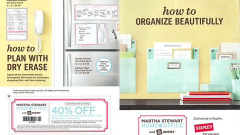 Martha Stewart Staples Ad Insert Cover