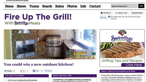 Sweetbay 'Fire Up the Grill' Promotional Page