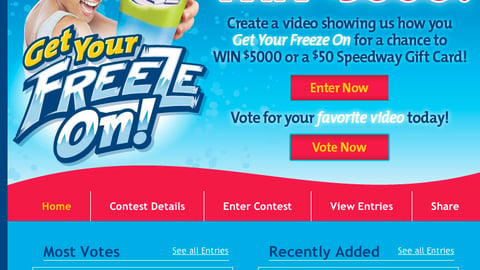 Speedway 'Get Your Freeze On' Website