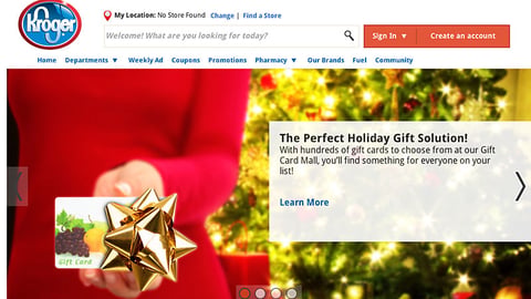 Kroger Gift Card Carousel Ad