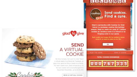 Glad Cookies for Kids' Cancer Campaign