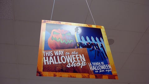 Kmart 'Halloween Shop' Ceiling Sign