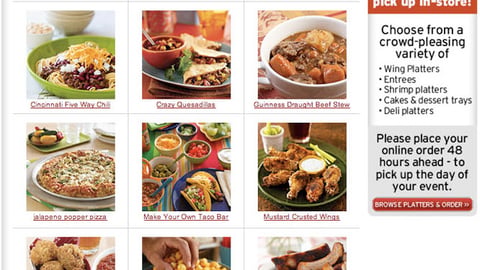 Hannaford 'Football Frenzy' Landing Page