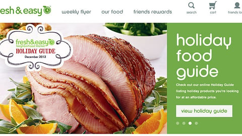 Fresh & Easy 'Holiday Food Guide' Carousel Ad